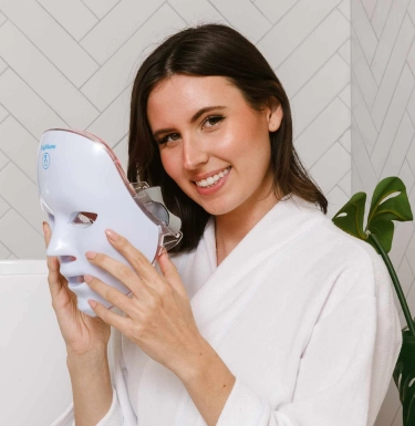 Glokore LED Mask in use during a light therapy session